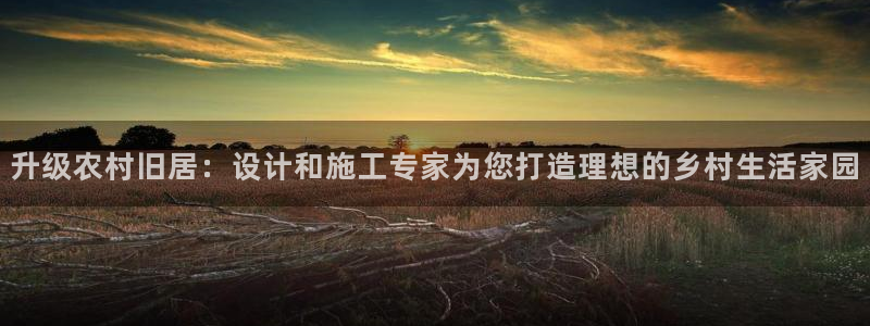 意昂3娱乐：升级农村旧居：设计和施工专家为您打造理想的乡村生活家园