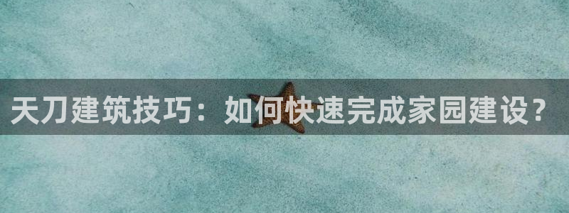 意昂3新能源：天刀建筑技巧：如何快速完成家园建设？