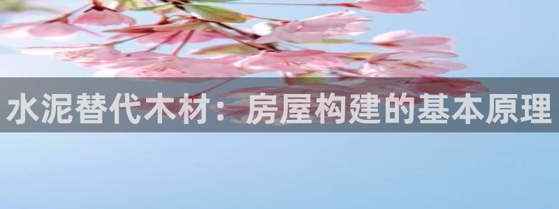 意昂3娱乐下载：水泥替代木材：房屋构建的基本原理