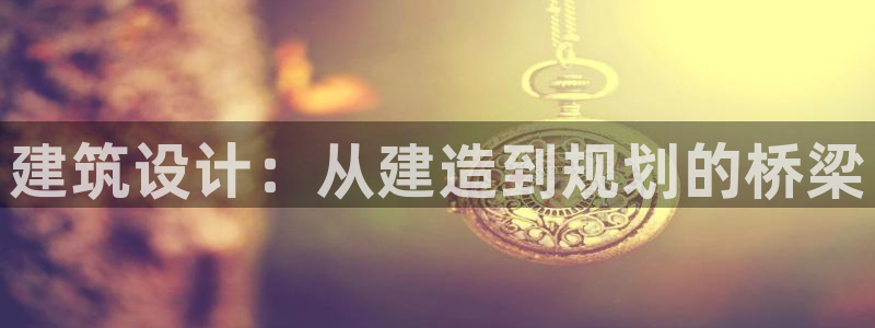 意昂体育3平台注册流程视频：建筑设计：从建造到规划的桥梁