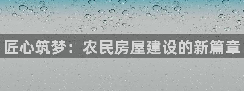 意昂3娱乐下载：匠心筑梦：农民房屋建设的新篇章