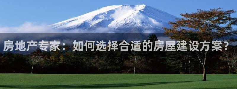 意昂体育3软件：房地产专家：如何选择合适的房屋建设方案？