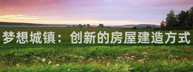 意昂体育3平台注册流程图：梦想城镇：创新的房屋建造方式