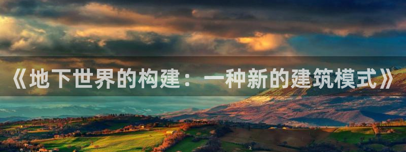 意昂平台体育：《地下世界的构建：一种新的建筑模式》